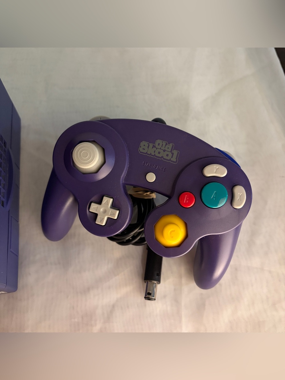Nintendo GameCube Purple Console Bundle Controllers Power/AV Cables Tested Works - Picture 8 of 16